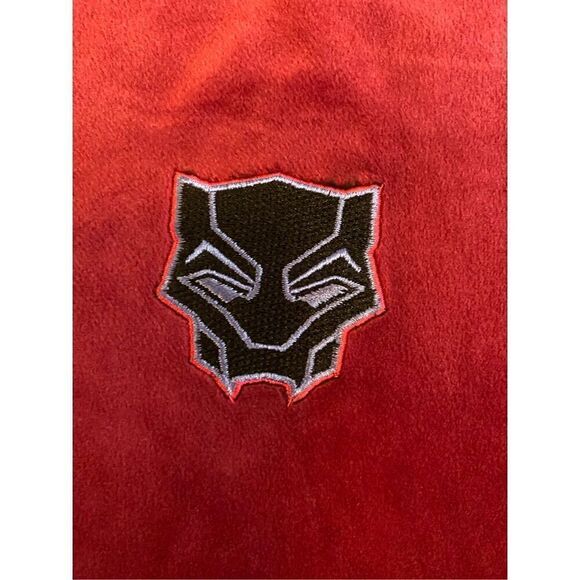 Marvel Black Panther Wakanda Forever Velour Full Zip Hoodie Sweatshirt Soft - Picture 6 of 13